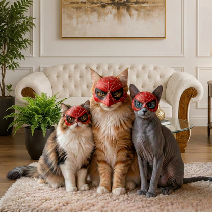 Máscara de Superhéroe para Gatos