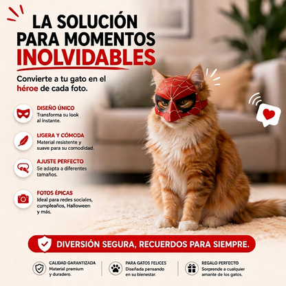Máscara de Superhéroe para Gatos